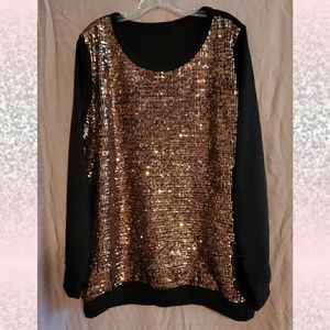 Rose Gold Sequin Sweater